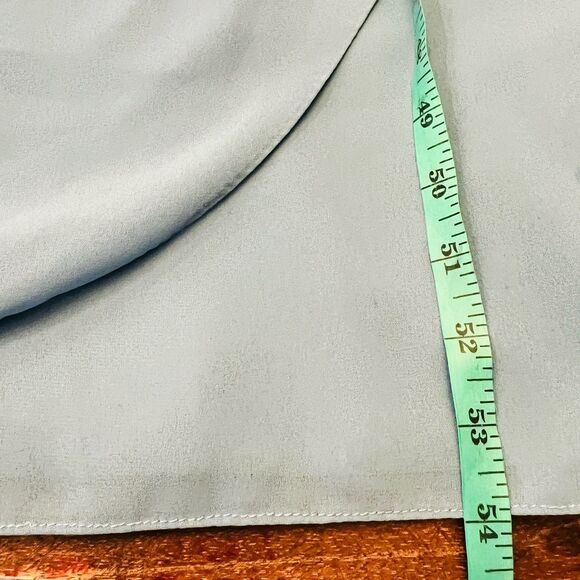 Vintage Miss Elliette Dress 10 Blue Chiffon Old Hollywood 60s Glam Modest - Picture 12 of 12